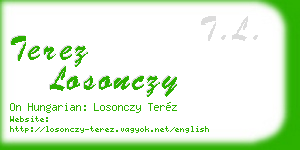 terez losonczy business card